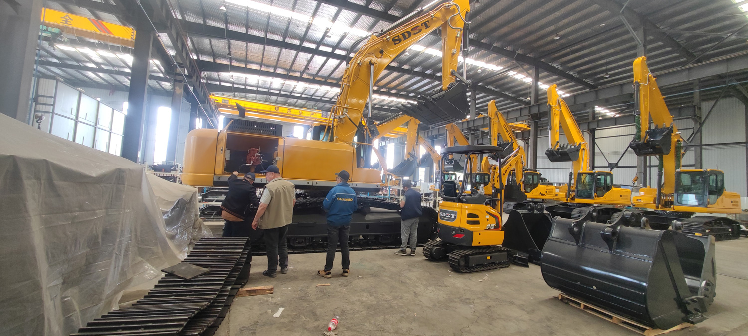 Línea de producción de excavadoras chinas