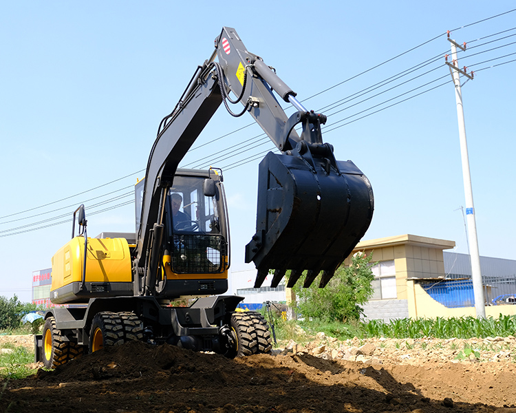  excavadora de ruedas de 64HP